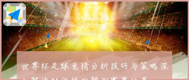世界杯足球竞猜分析技巧与策略深入解读助你精准预测赛事结果